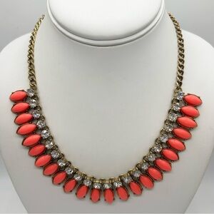 J. Crew Orange Jeweled Necklace